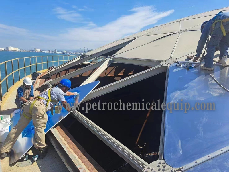 可定制5-100m直径铝质测地圆顶，用于石油储存和化学品储存